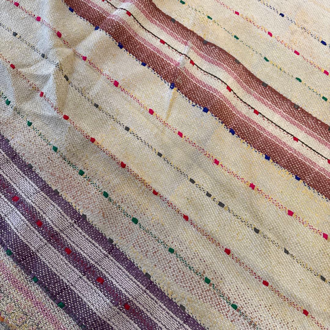 VINTAGE QUILT ヴィンテージラリーキルト　カンタキルト紫ベージュ系