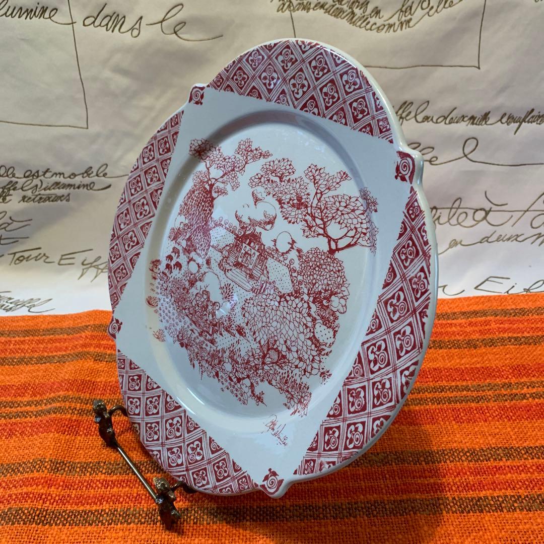 ビヨンヴィンブラッド　ビンテージ・ニモール窯の題名エルミタージュのレアな絵皿！