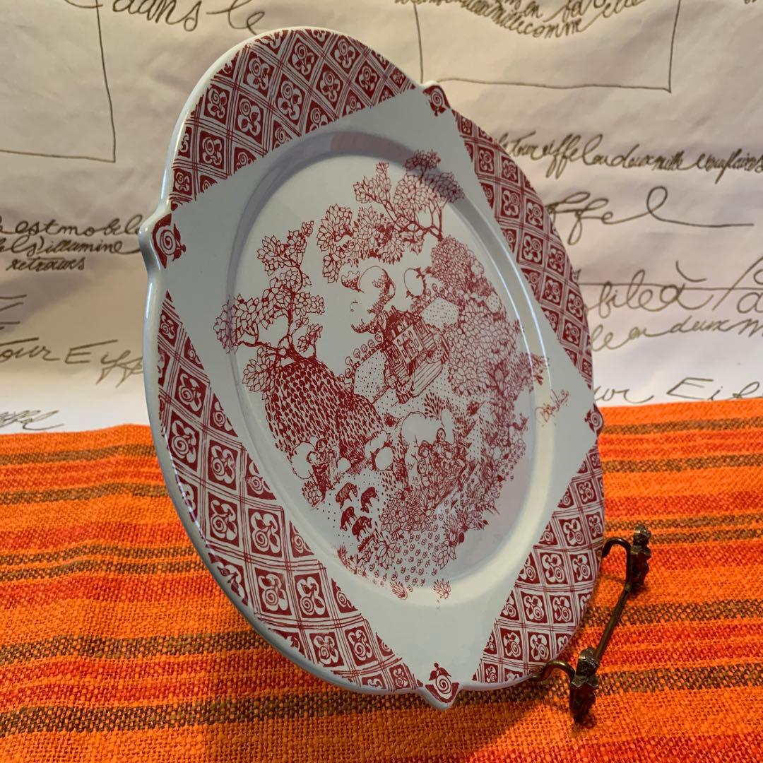 ビヨンヴィンブラッド　ビンテージ・ニモール窯の題名エルミタージュのレアな絵皿！