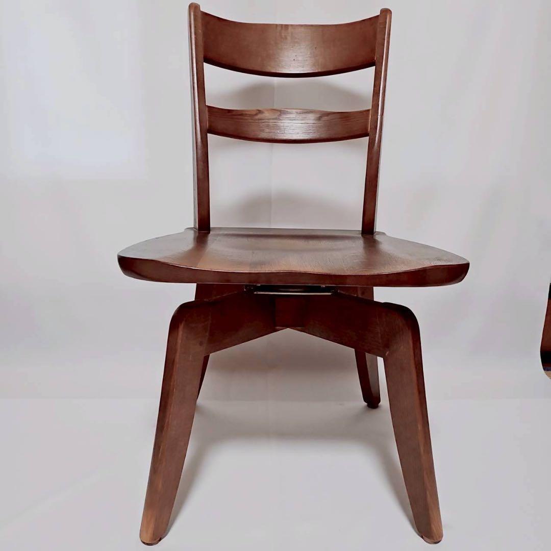 【美品】イバタインテリア グレース 回転式ダイニングチェア 1脚　飛騨家具