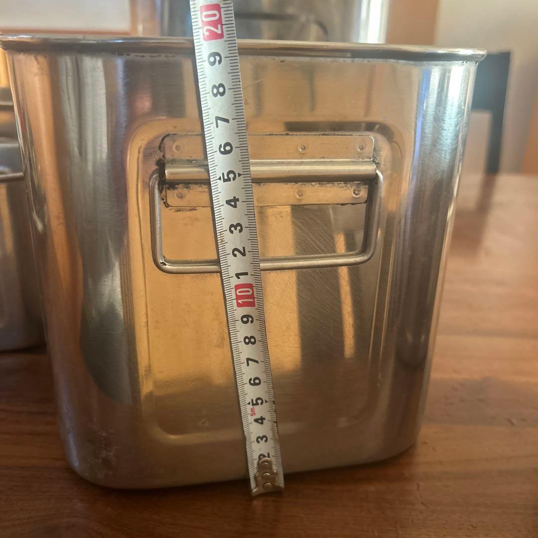 キッチン角ポット　5個セット 24.5㎝20㎝17㎝15.5㎝12.5㎝