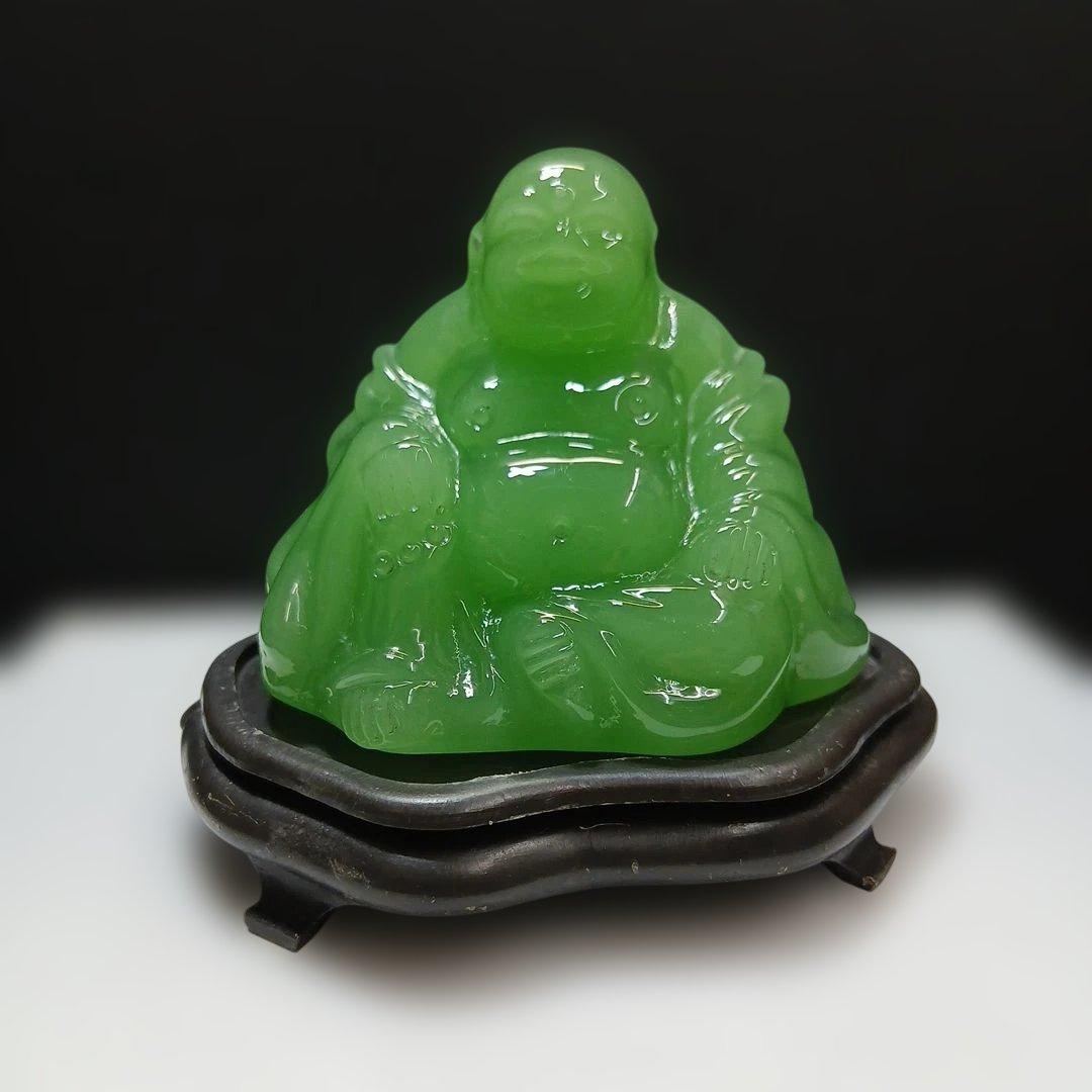 布袋様 黒台座付き