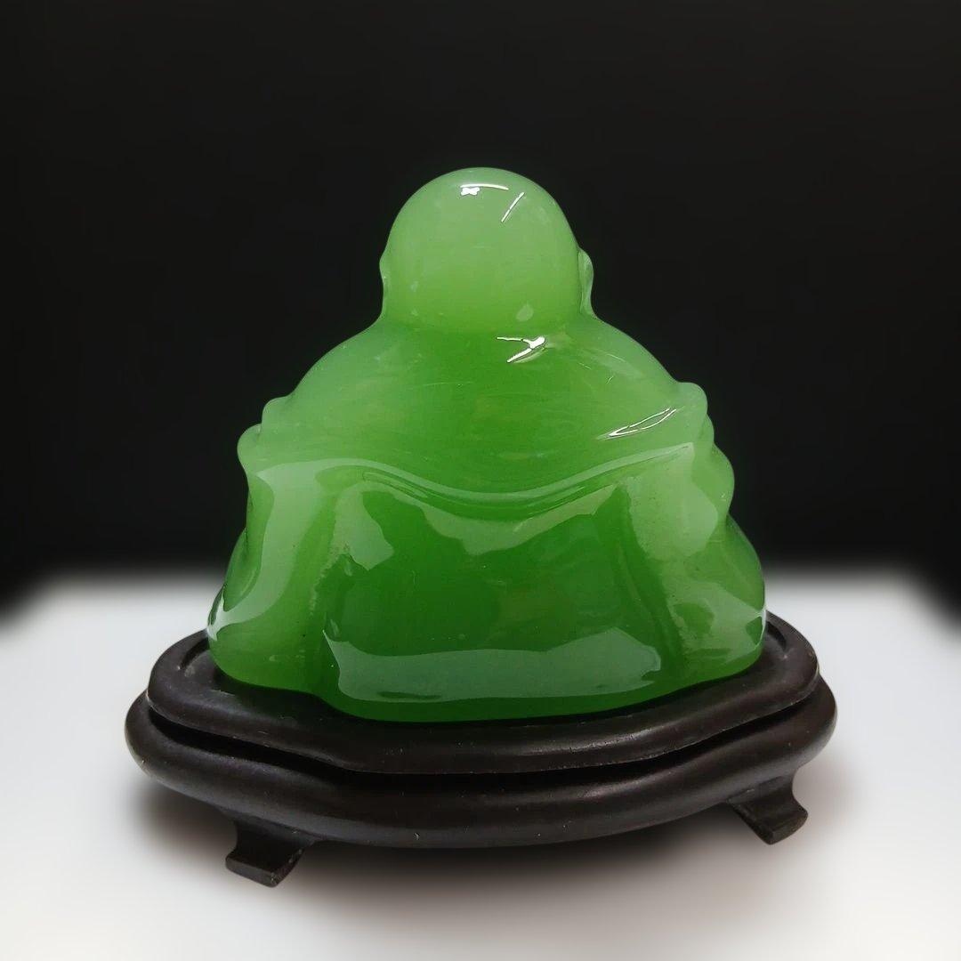 布袋様 黒台座付き