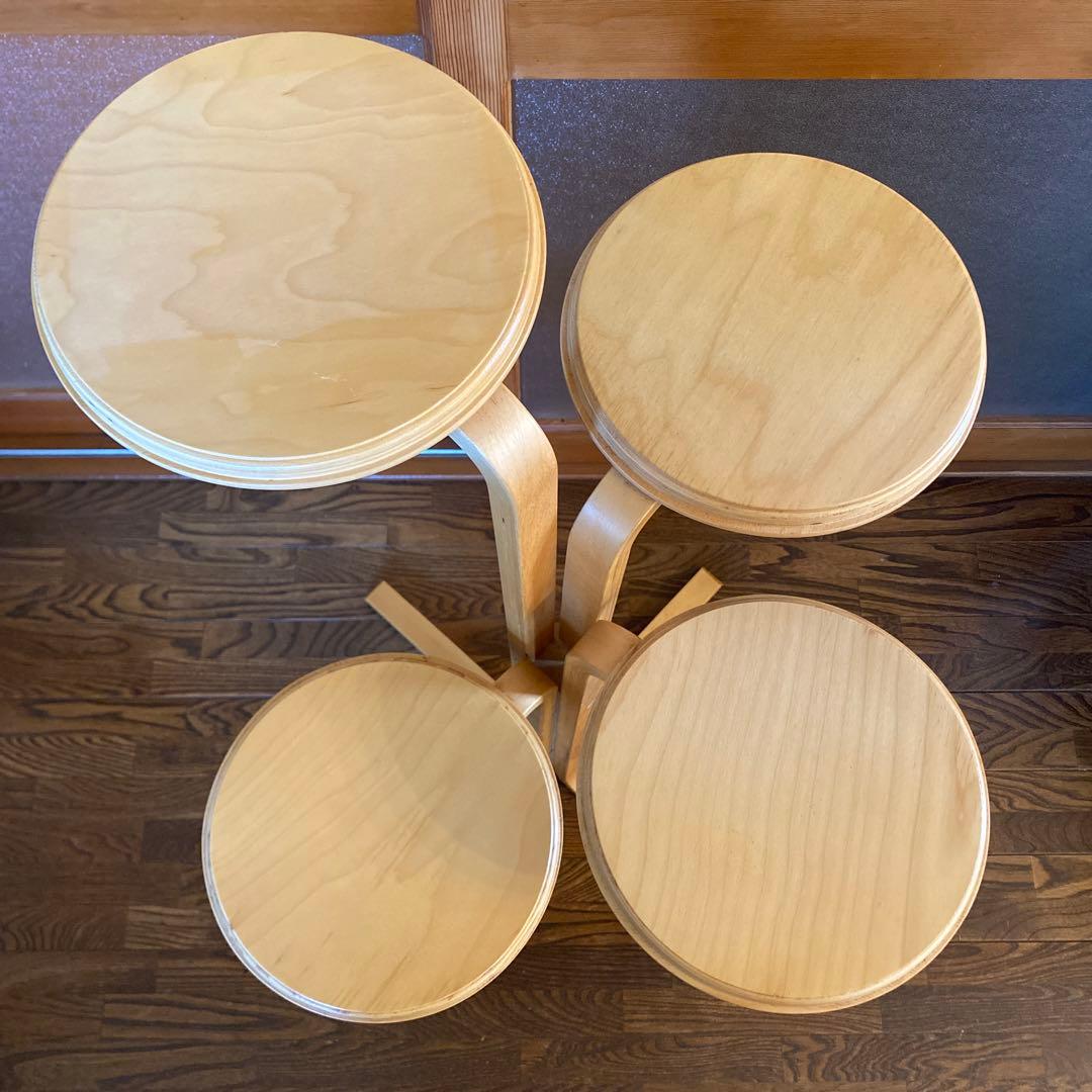 お洒落】木製4連フラワースタンド　小物置き　レトロ