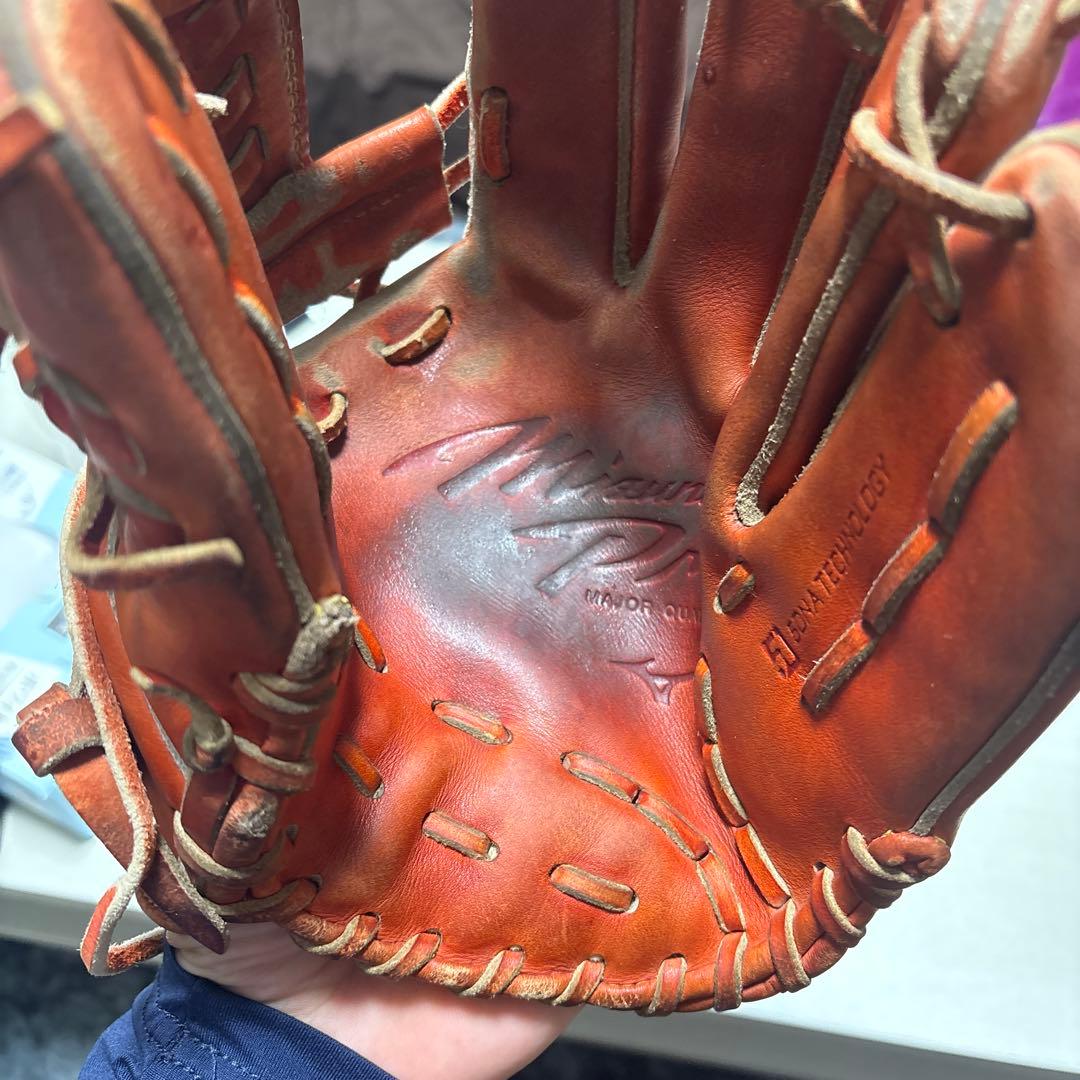 Mizuno Pro 硬式グローブ 内野手用オレンジ