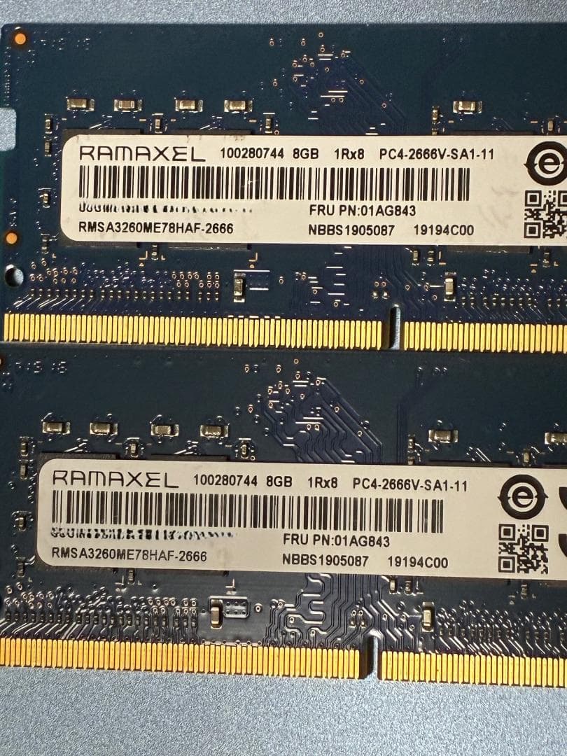 RAMAXEL 8GB×2 合計16Gb DDR4 メモリ PC4-2666V