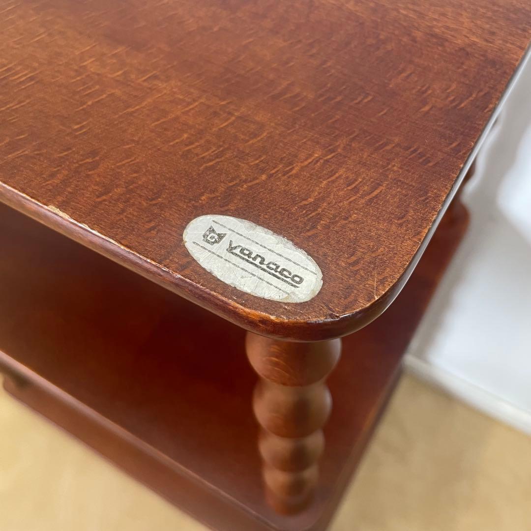 ヤナコ 3段ラック 飾り棚 角型 四角 木製 台 棚 ビンテージ レトロ