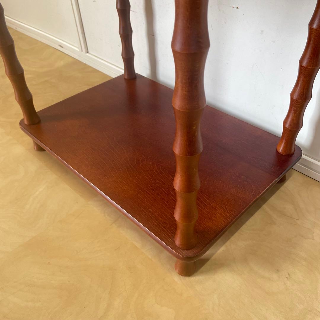 ヤナコ 3段ラック 飾り棚 角型 四角 木製 台 棚 ビンテージ レトロ