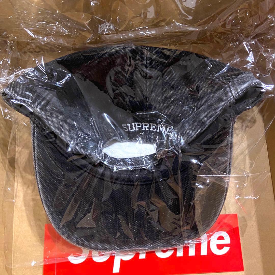 【新品】Supreme Canvas S Logo 6-Panel 黒
