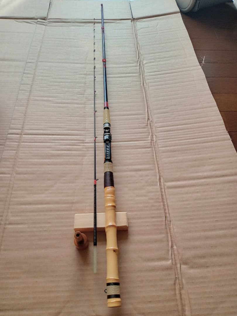 チヌ竿　筏竿　かぶせ釣り　ハンドメイド　布袋竹