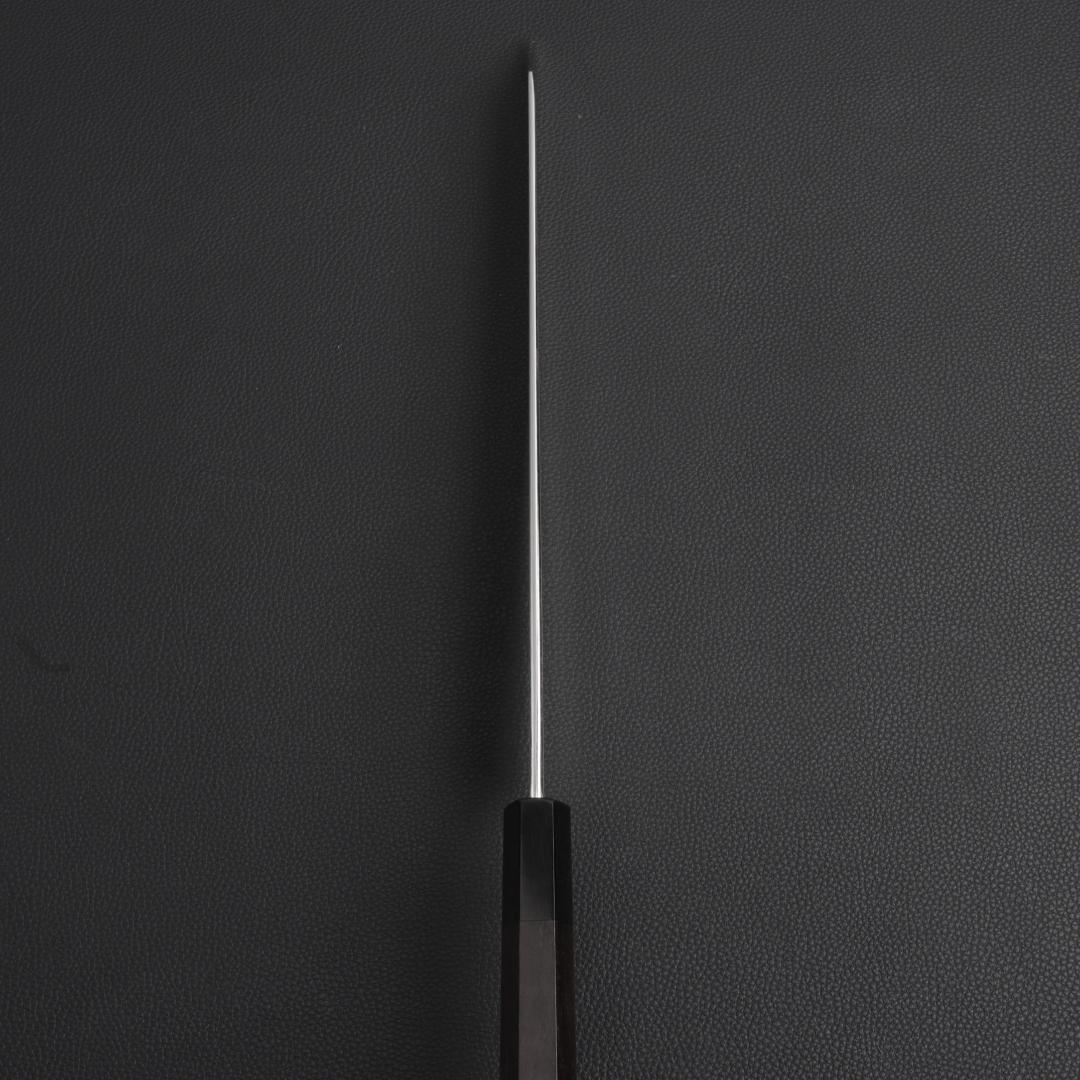 9824 切付柳刃包丁 尺一 刃は究極の切れ味 刺身包丁 黒檀黒水牛角八角柄