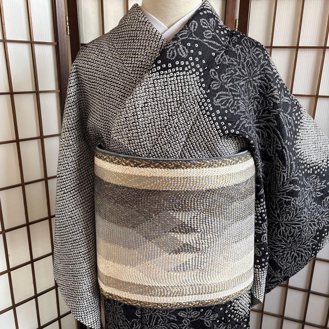 総絞り　訪問着　身丈167　ゆったりサイズ