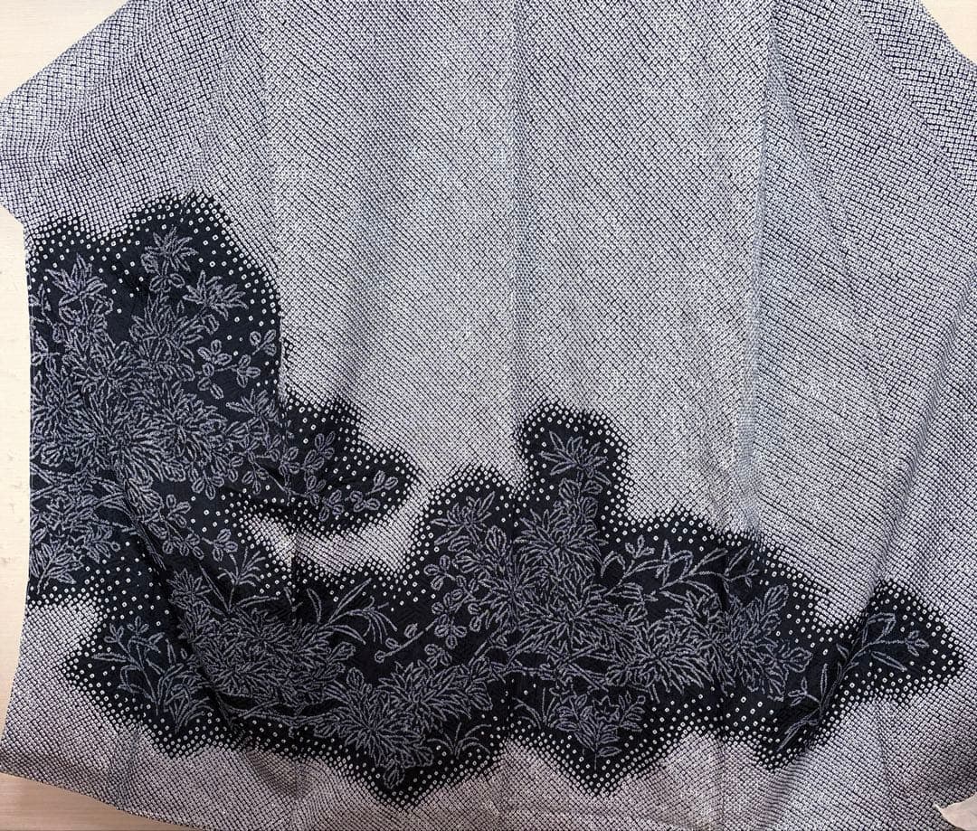 総絞り　訪問着　身丈167　ゆったりサイズ