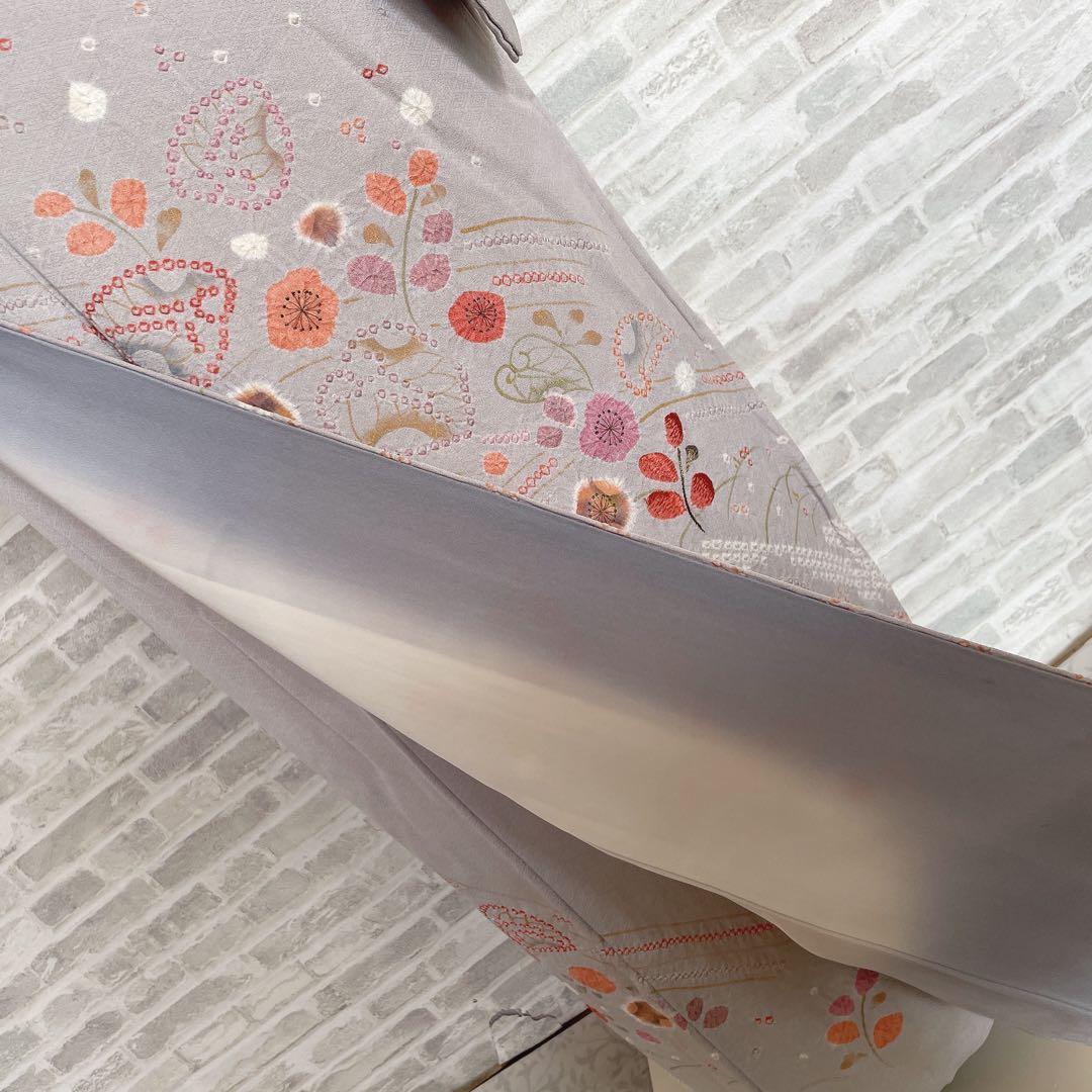 訪問着　フルセット　絞り　鹿の子絞り　金彩加工　着物　P4