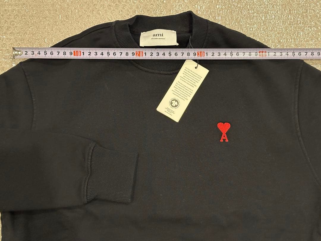 新品タグ付き ami ブラック スウェット トレーナー 長袖 XXSサイズ