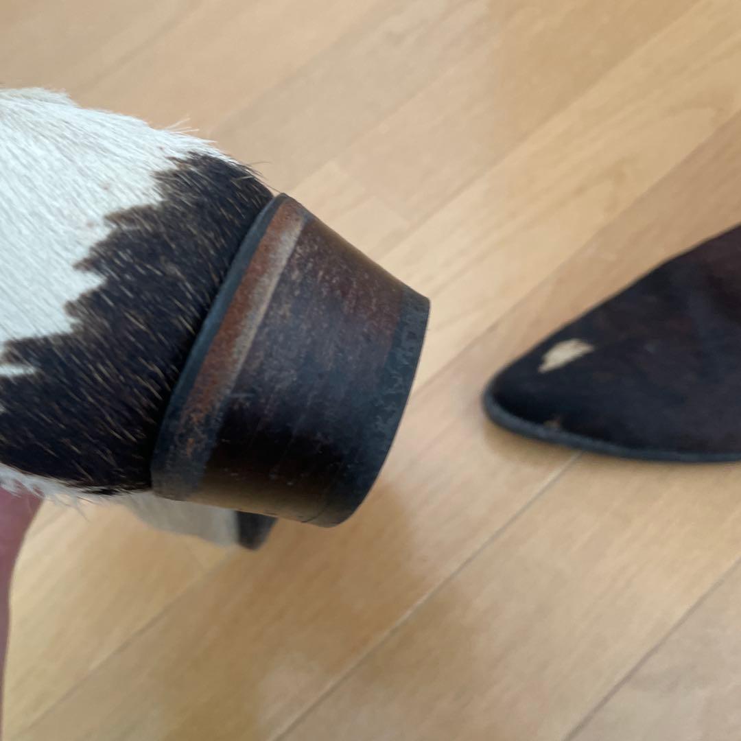 ウエスタンブーツ 牛革 ブラウンホワイト