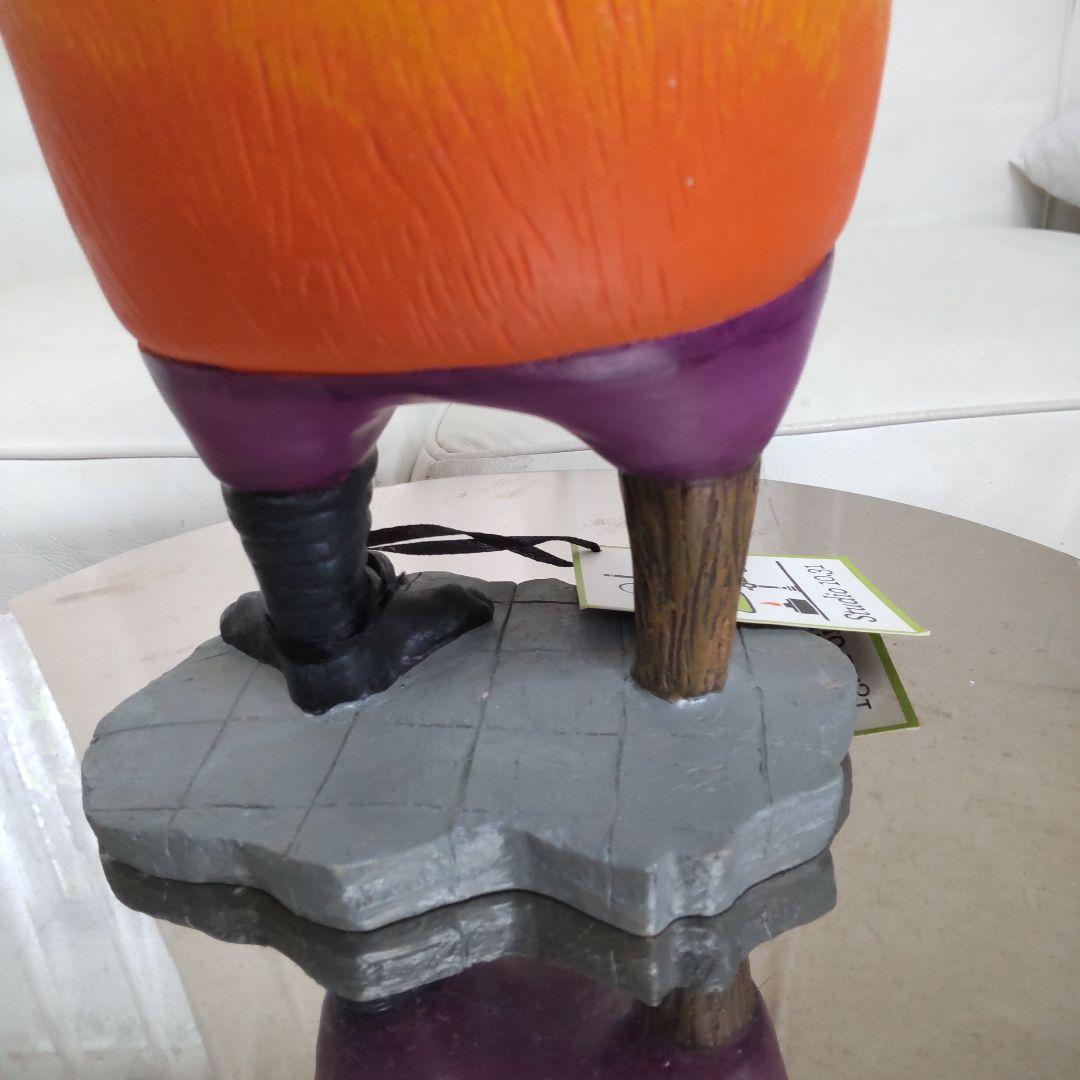 ハロウィン かぼちゃ 鳥 木製 船長 片目 片足 インテリア 置物 どくろ帽子