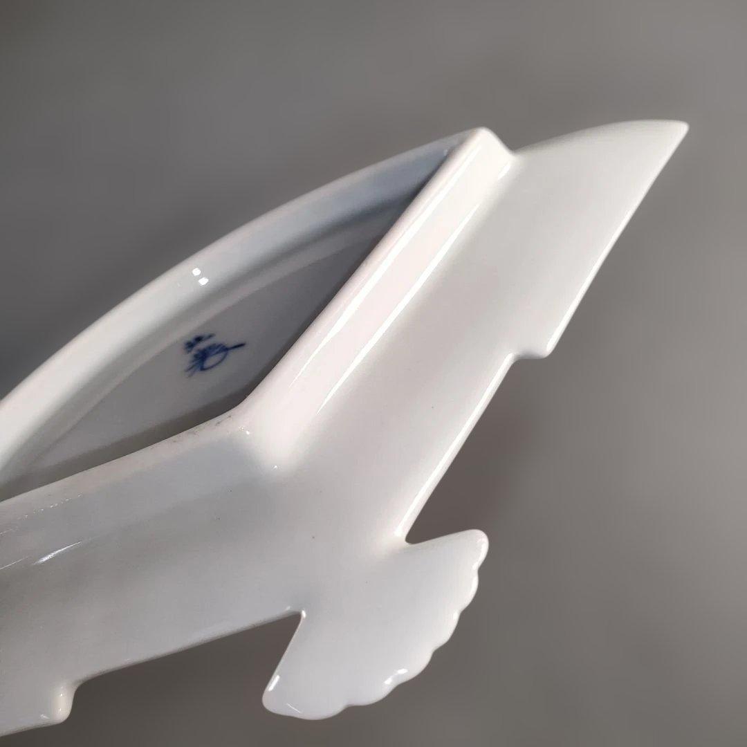 A1331-4/有田焼/宮内庁御用達 十四代辻常陸製染錦絵変扇面皿3客/懐石道具