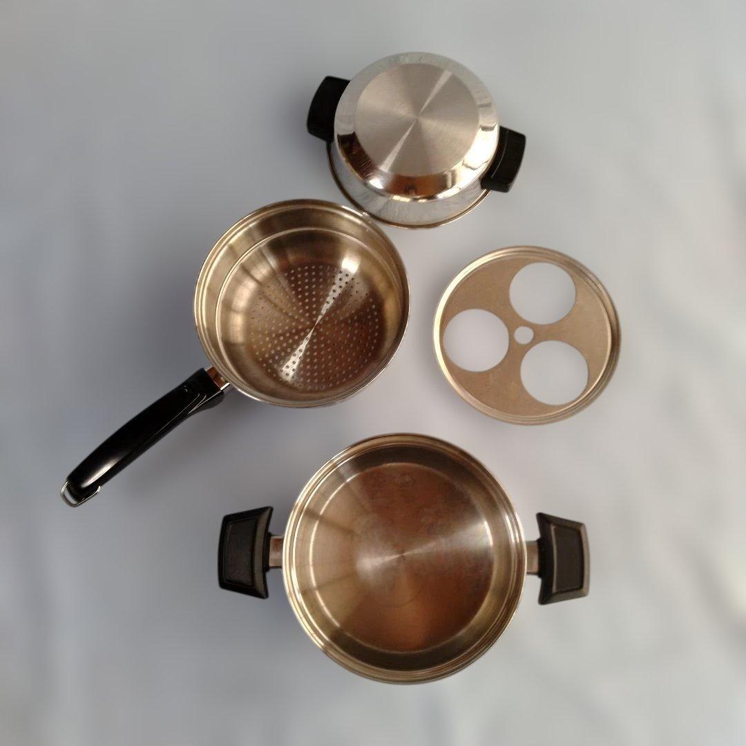 【ロイヤルクィーン】大スチーマー　セット＆ 小スチーマーセット 〈蒸し器〉