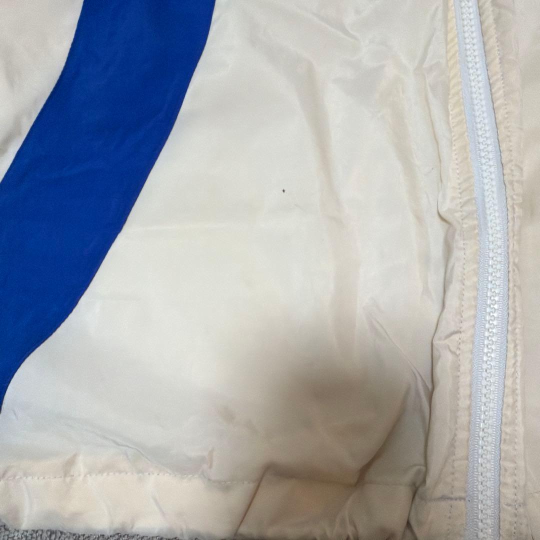 【希少XXL】ナイキ ナイロンジャケット 白 青 刺繍ロゴ90's 銀タグ