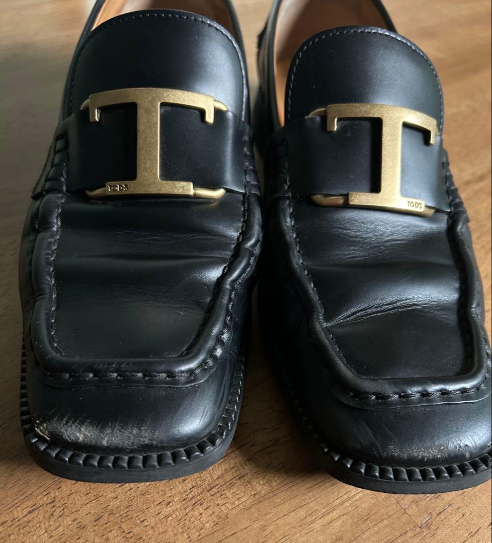 トッズ　tod's 靴　T タイムレス　レザー　ローファー　黒　38.5