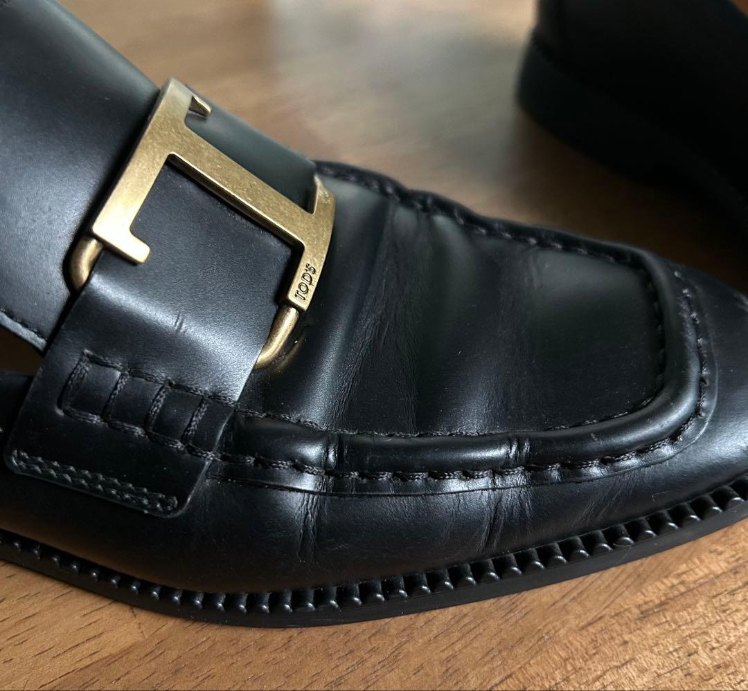 トッズ　tod's 靴　T タイムレス　レザー　ローファー　黒　38.5