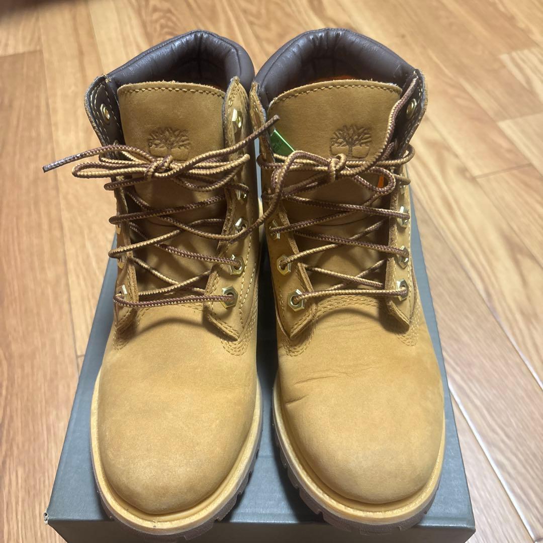 【美品】23.0 Timberland ブラウン ワークブーツ TB012909