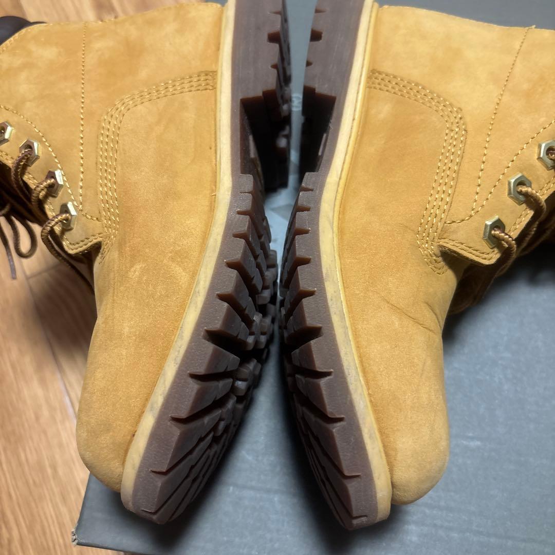 【美品】23.0 Timberland ブラウン ワークブーツ TB012909