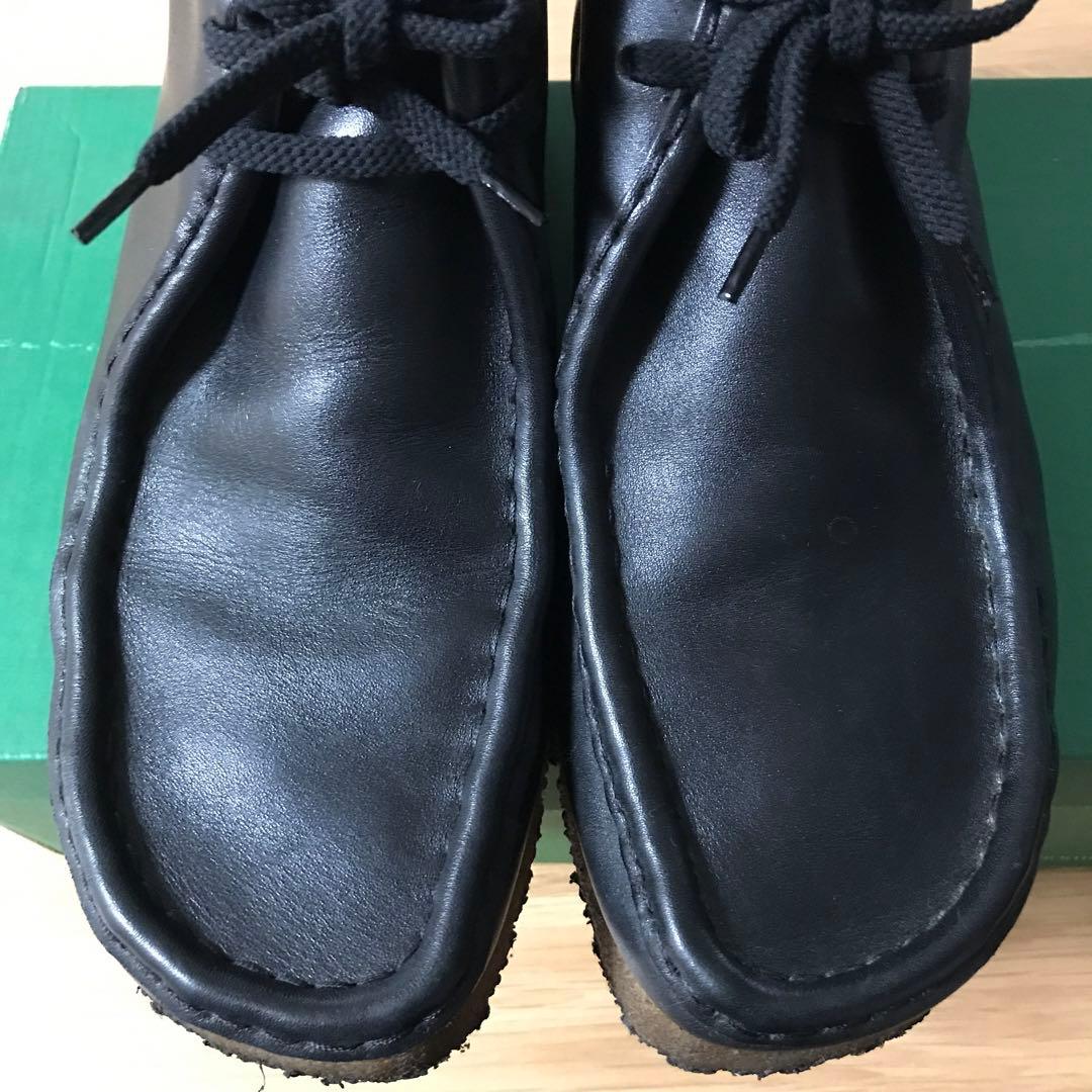 アイルランド製　クラークス　ワラビーブーツ　ブラック　レザー