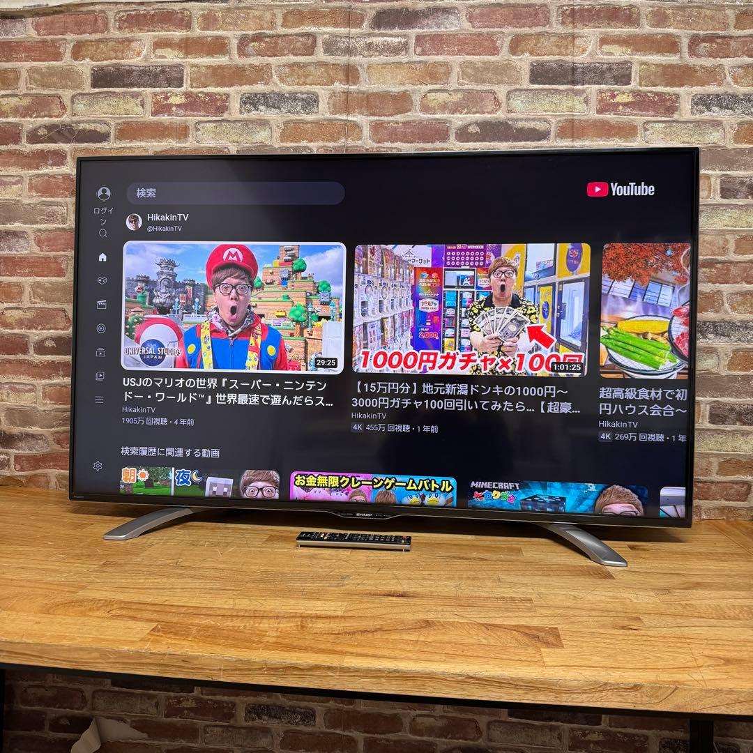 シャープ 50V型 4K 液晶テレビ AQUOS LC-50U30 動画アプリ○