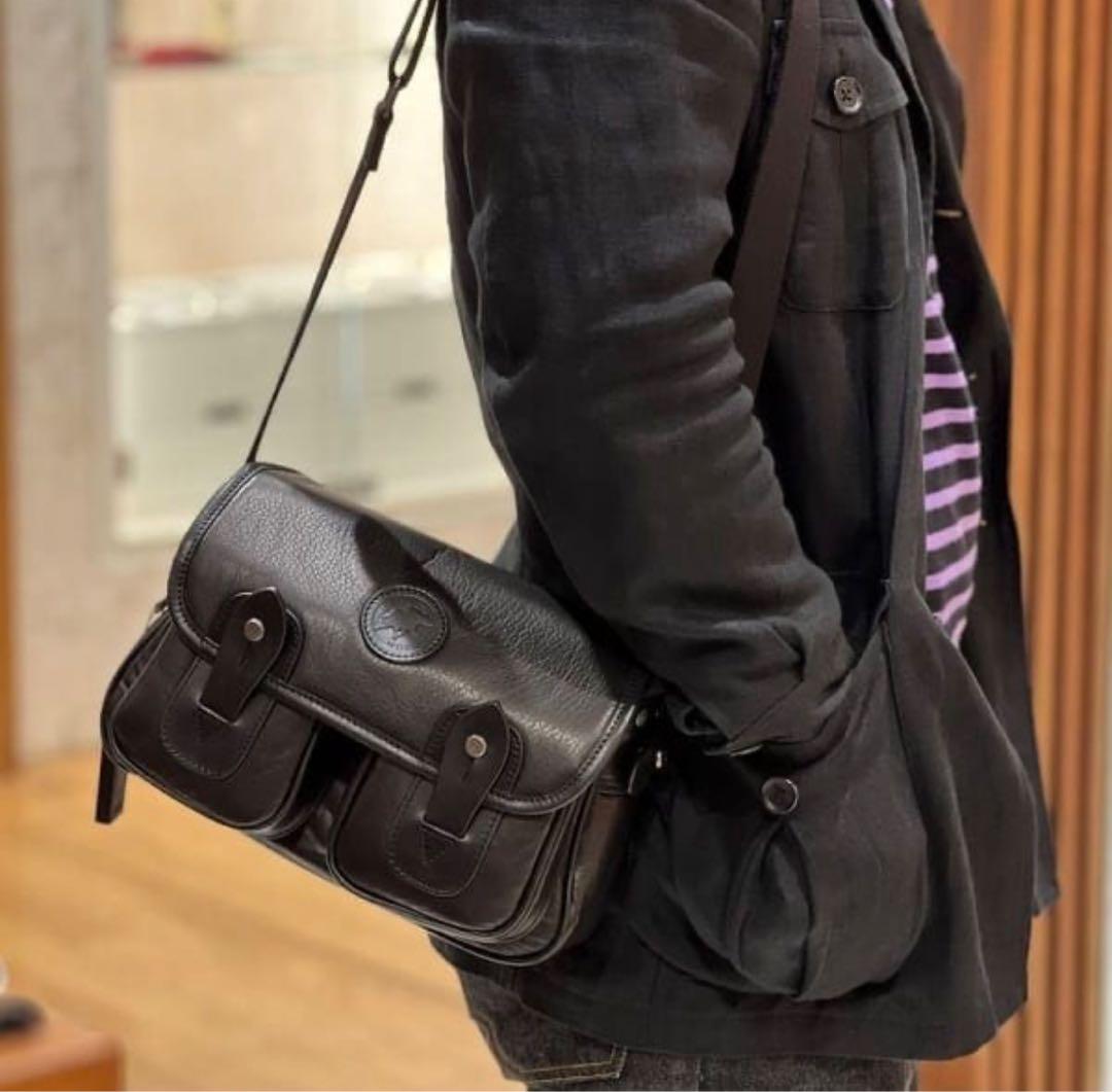 BEAMSF別注　HUNTING WORLD レザー キャリーオール S