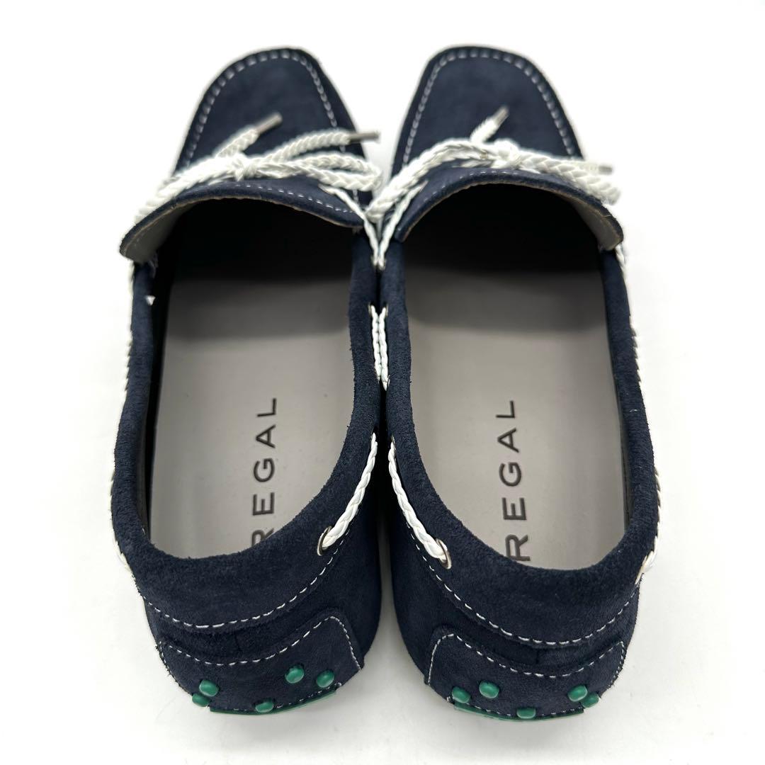 〈美品〉REGAL リーガル【25.5cm】ドライビングシューズ ネイビー
