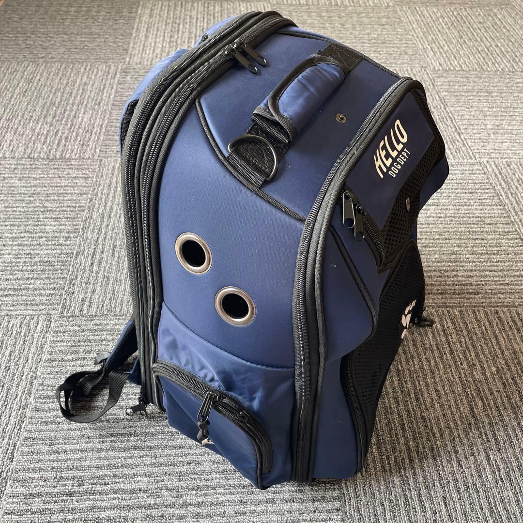 DOG DEPT ドッグデプト　伸縮リュックキャリー ネイビー ペット用