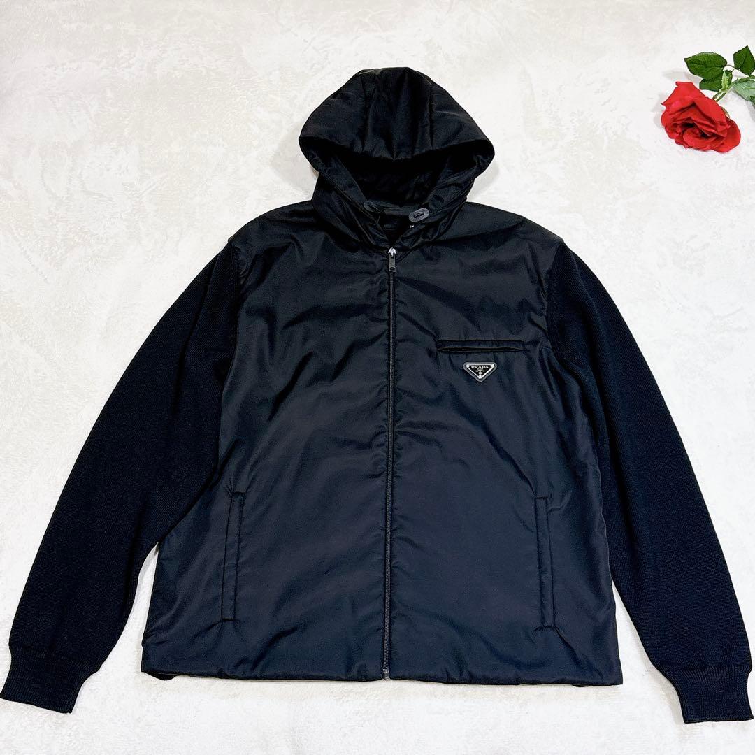 新品同様✨　PRADA ナイロン　ジャケット トライアングルプレート ブルゾン