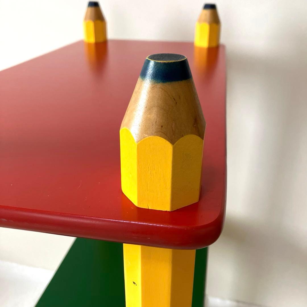 【貴重・昭和レトロ】ピエール・サラのペンシルシェルフ♡えんぴつ3段ラック♡棚