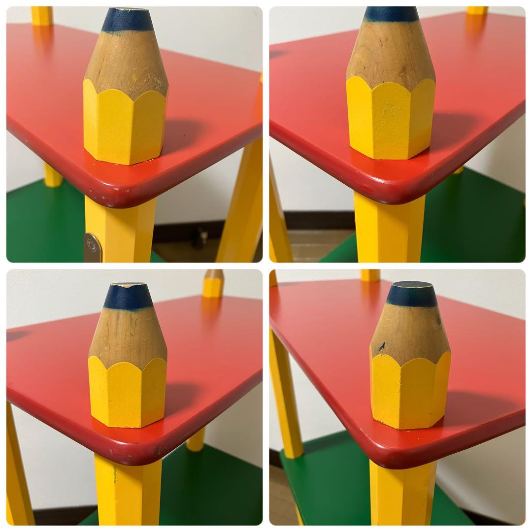 【貴重・昭和レトロ】ピエール・サラのペンシルシェルフ♡えんぴつ3段ラック♡棚