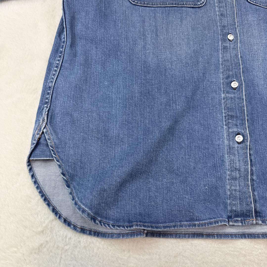 ヘルシーデニム　Almond　ビッグデニムシャツ　オーバーサイズ　ブルー