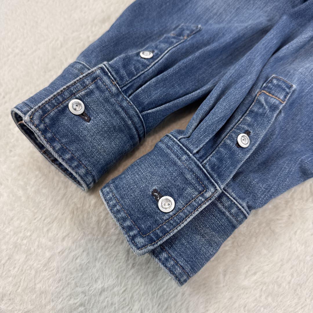 ヘルシーデニム　Almond　ビッグデニムシャツ　オーバーサイズ　ブルー