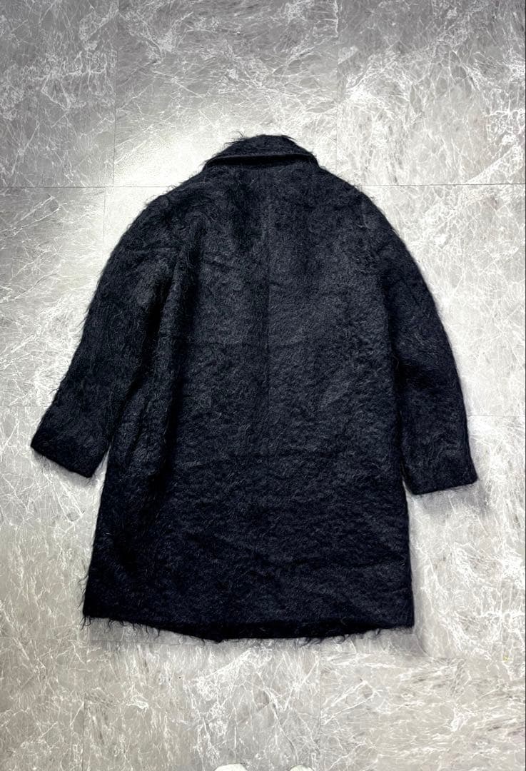 美品MORABITO モラビトネイビーシャギー コート