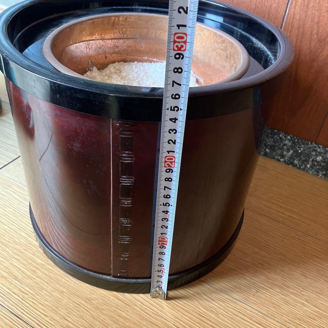 火鉢　桜皮　漆仕上げ