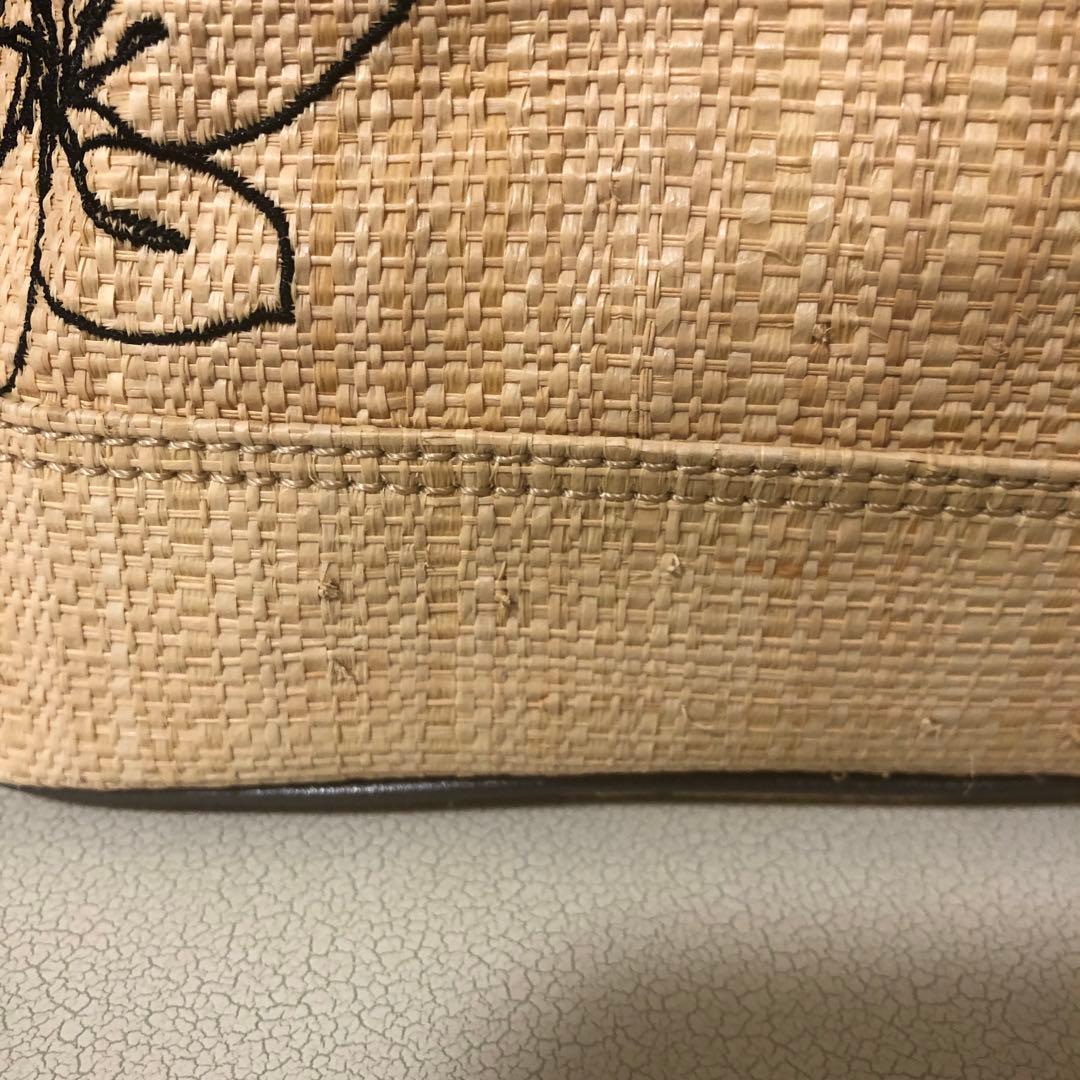 COACHストロートートバッグ　フラワーハンプトンズ