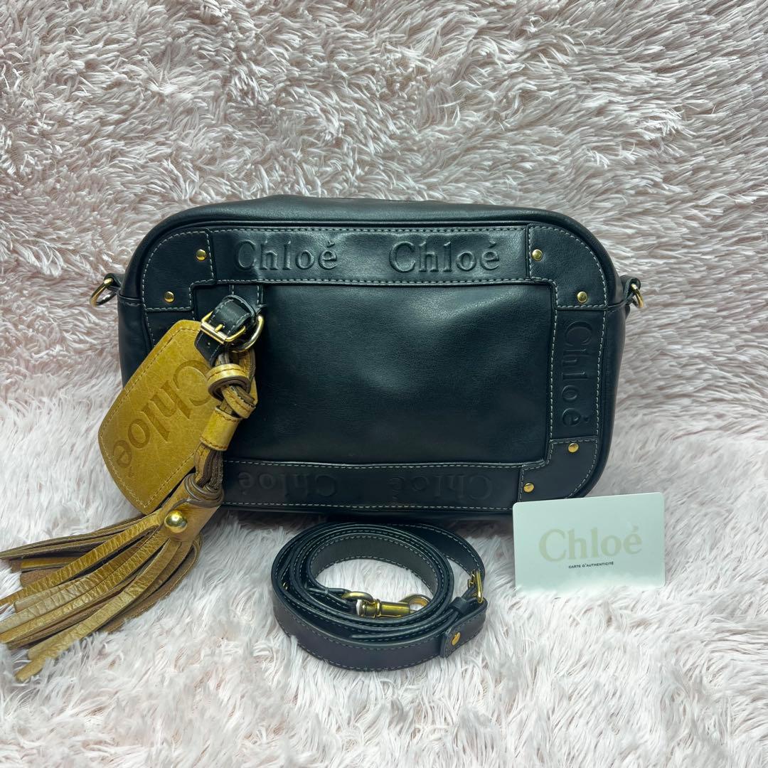Chloe クロエ エデン ショルダーバッグ レザー ブラック