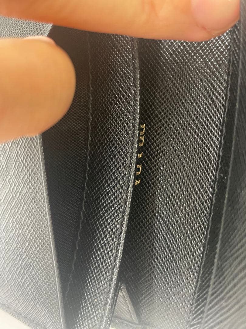 専用‼️PRADA【プラダ】カードケース　名刺入れ　サフィアーノ　ブラック　リボン