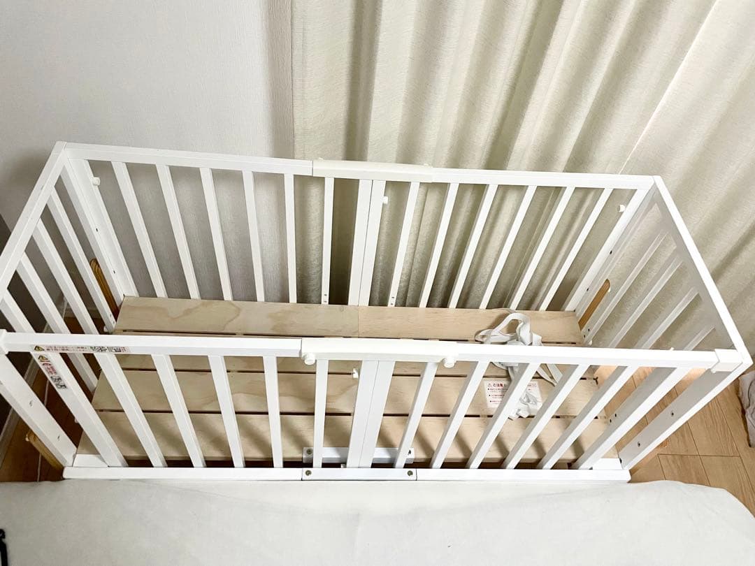 なっこ【美品】soinel そいねーる3 ベビーベッド ホワイト　大和屋