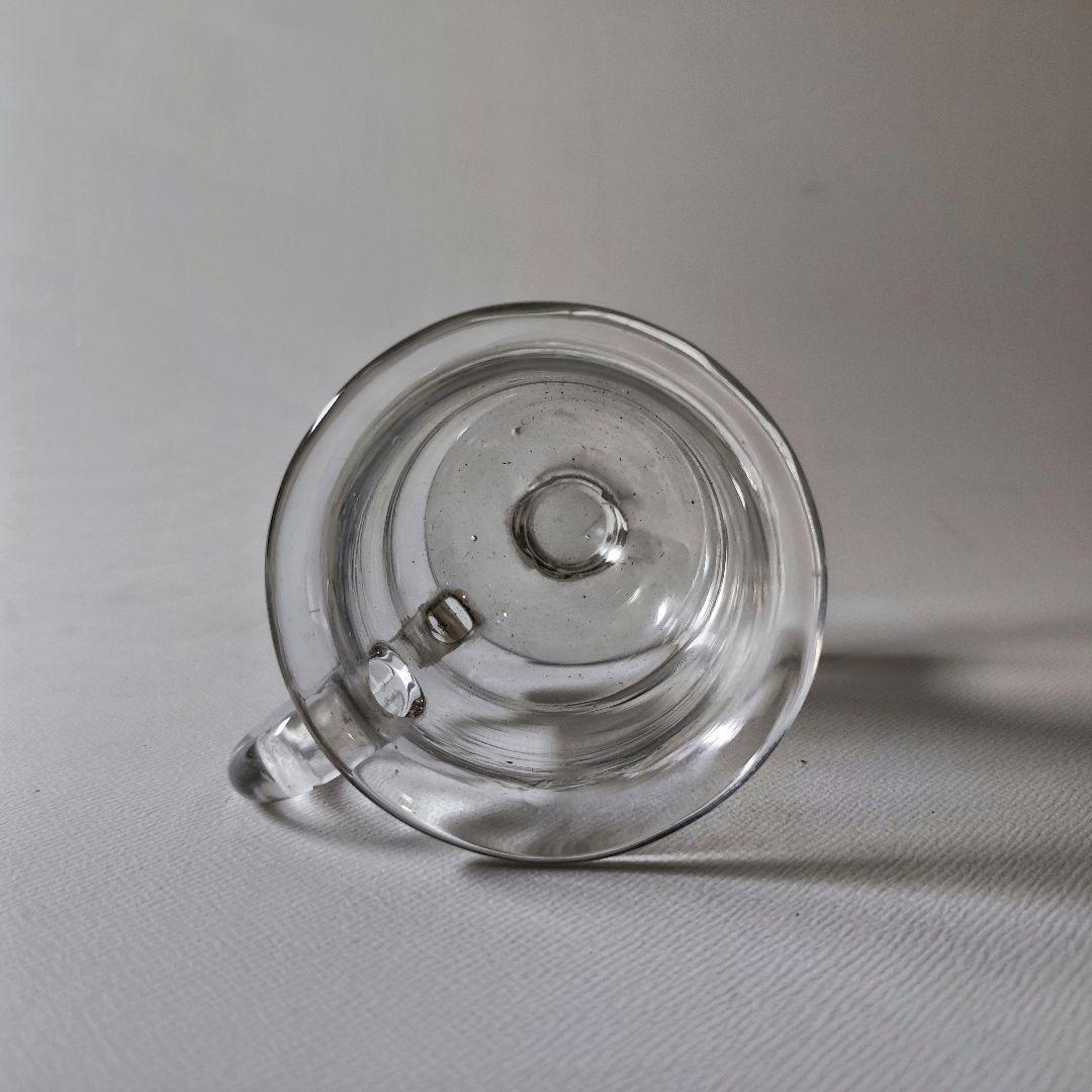 手付きアイスクリームコップ　【和ガラス　江戸ガラス　プレスガラス】