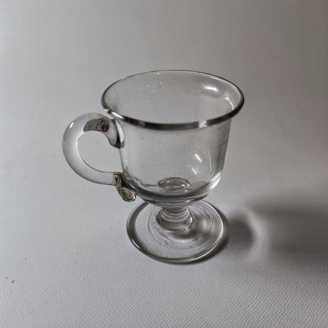 手付きアイスクリームコップ　【和ガラス　江戸ガラス　プレスガラス】