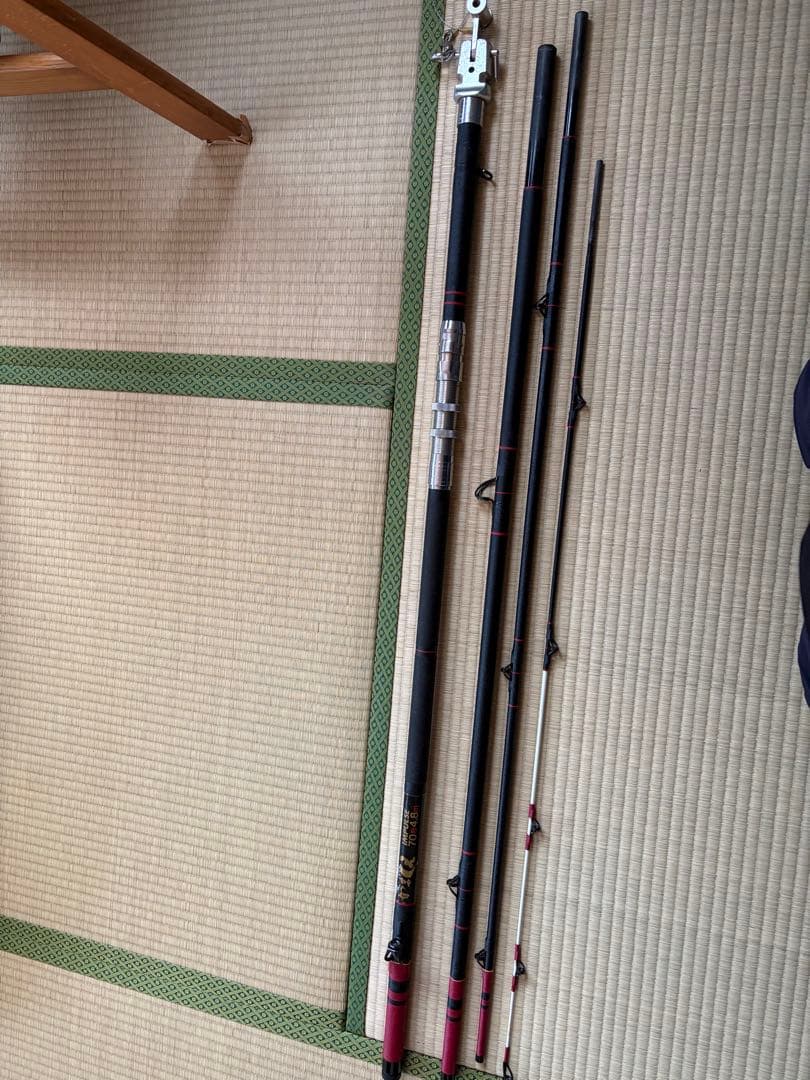 がまくえ　インパルス　70号　竿受けリールセット　美品