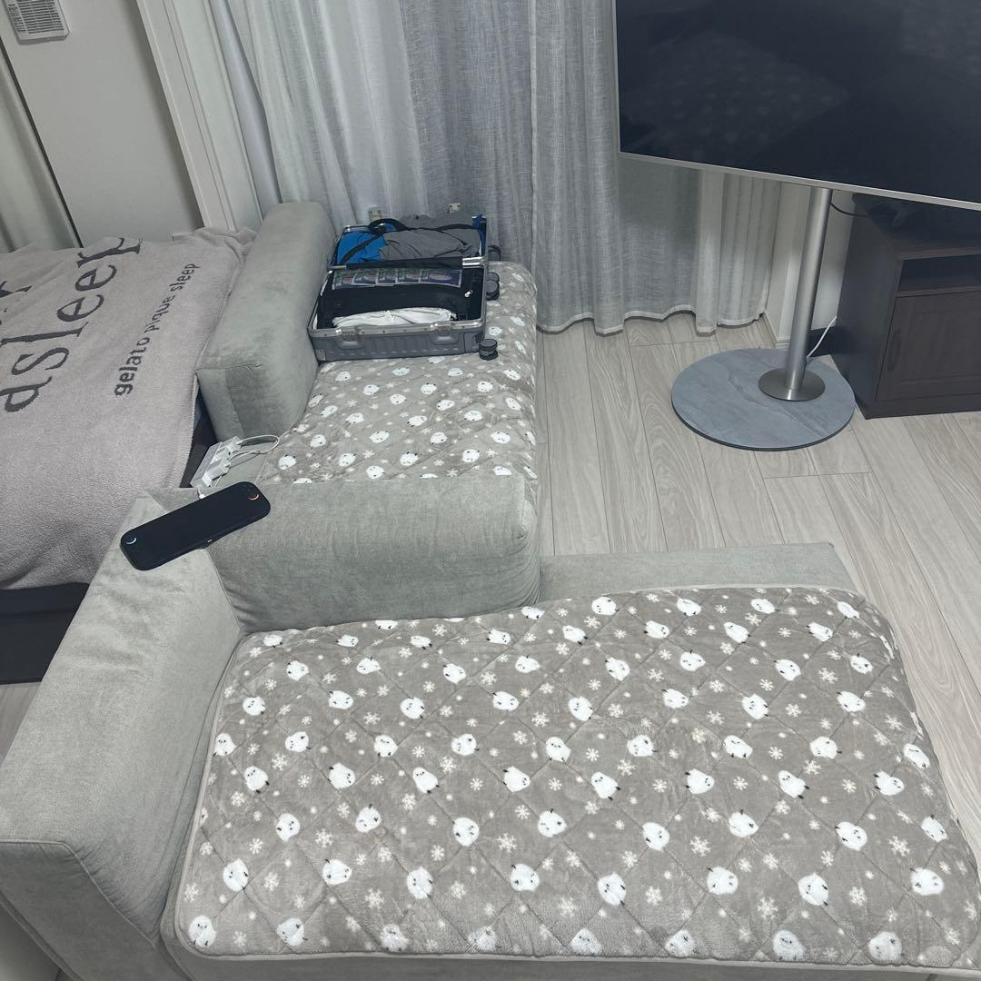 【Francfranc】メーネ カウチ 2 R ライトグレー