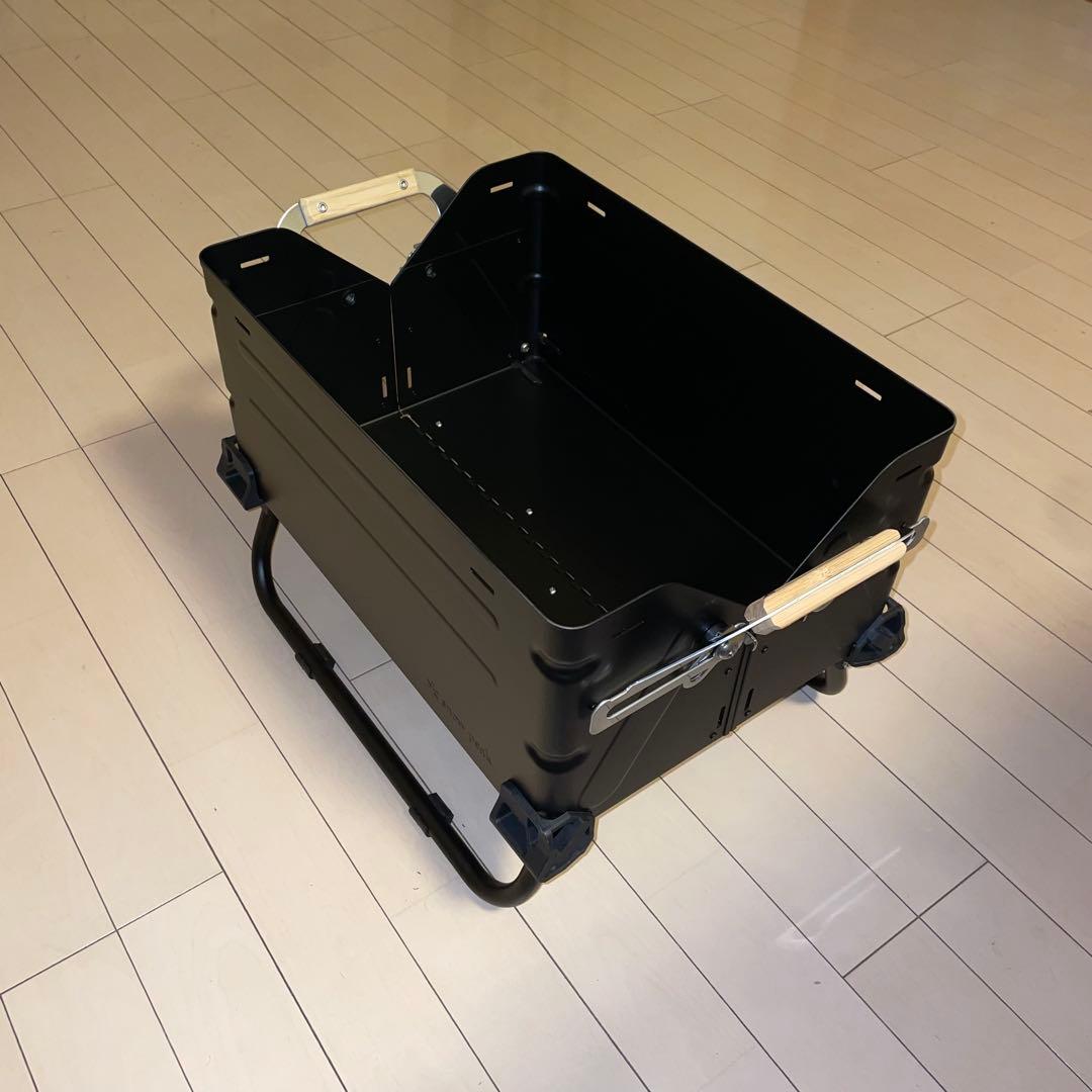 2セット　シェルフコンテナ25 レッグ　マットブラック　スノーピーク