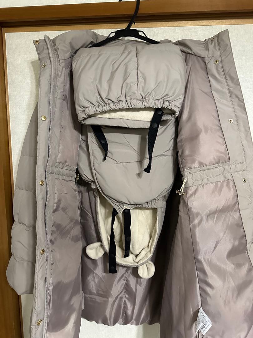 【nimo】ローズマダム　ダウンママコート　モカ　Mサイズ